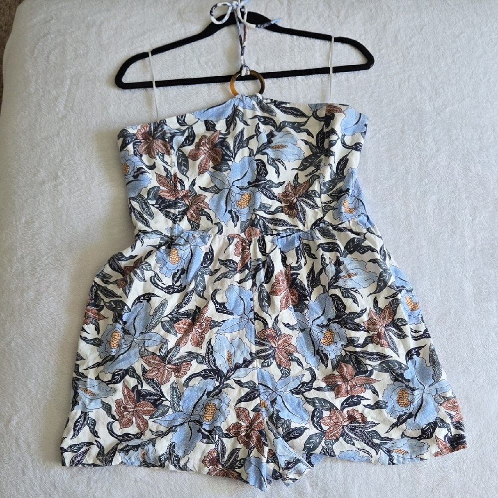 Old Navy Floral Halter Top Romper